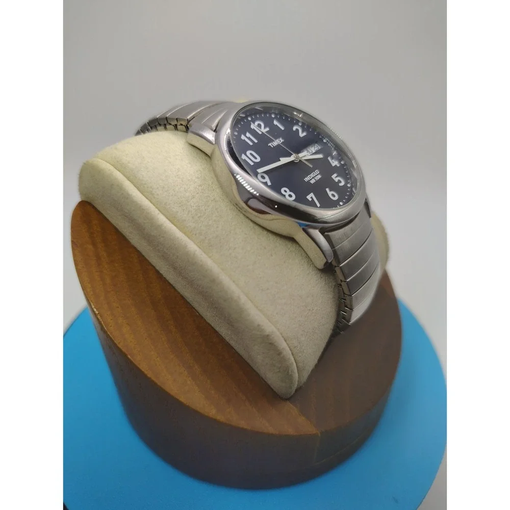 Timex INDIGLO Mens Quartz‎ Watch Blue Dial Stainless Steel Near Mint